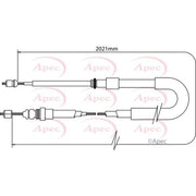 Apec Handbrake Cable Left Rear CAB1379