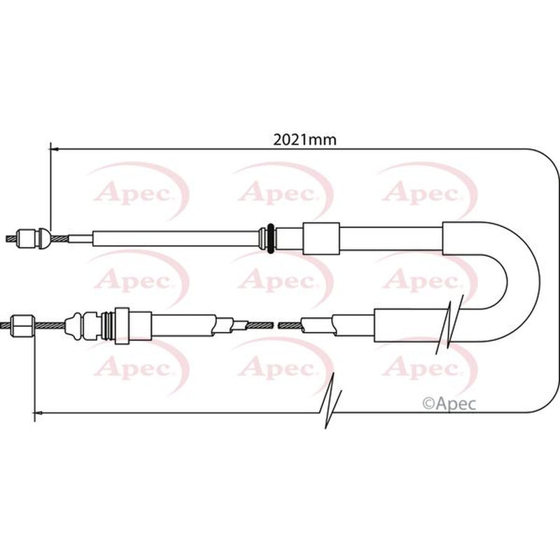 Apec Handbrake Cable Left Rear CAB1379