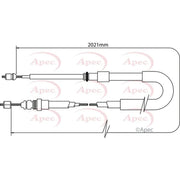 Apec Handbrake Cable Left Rear CAB1379