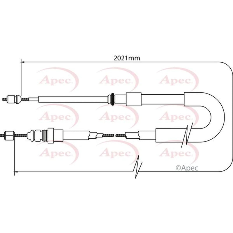 Apec Handbrake Cable Left Rear CAB1379