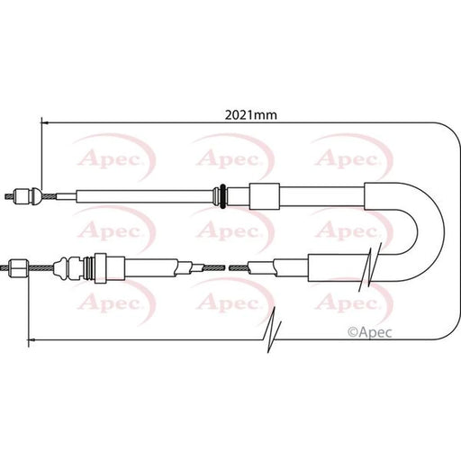 Apec Handbrake Cable Left Rear CAB1379