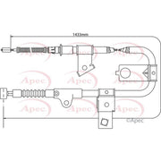 Apec Handbrake Cable Right Rear CAB1308