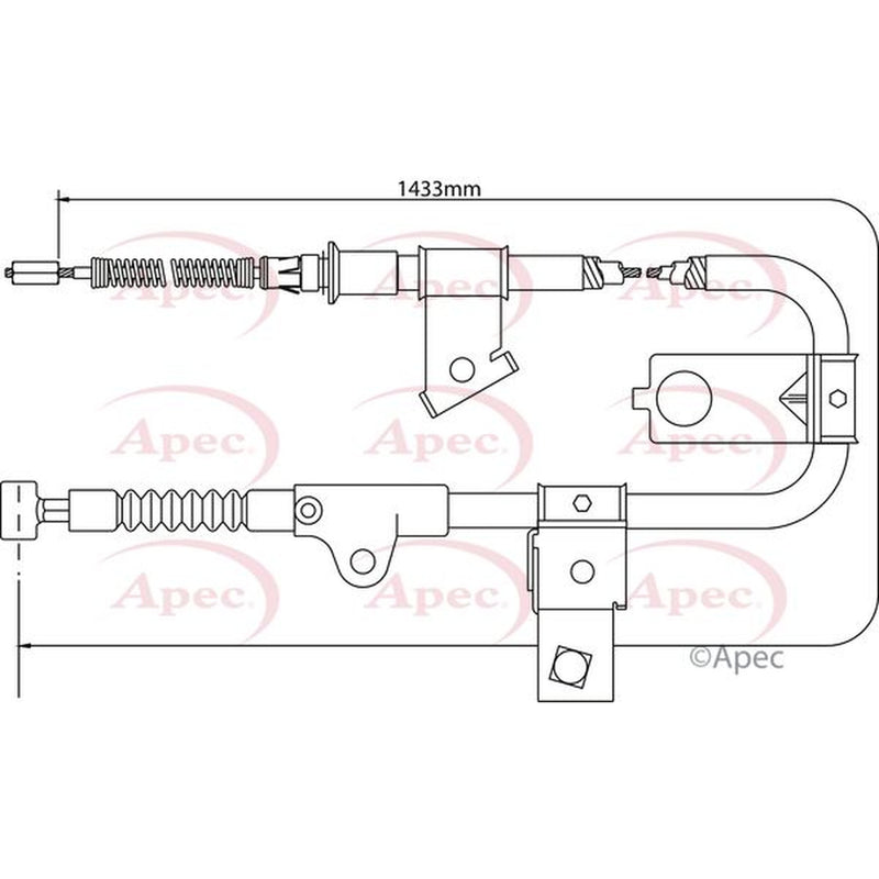 Apec Handbrake Cable Right Rear CAB1308