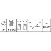 Hella Radiator Fan Temperature Switch Connectors 6ZT 007 800-011