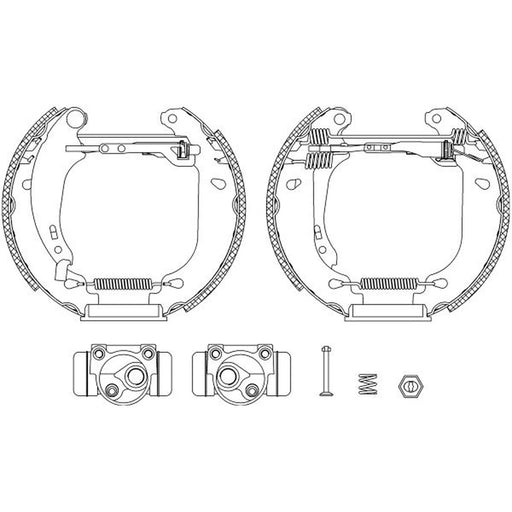 Mintex Brake Shoe Set Axle Kit MSP199