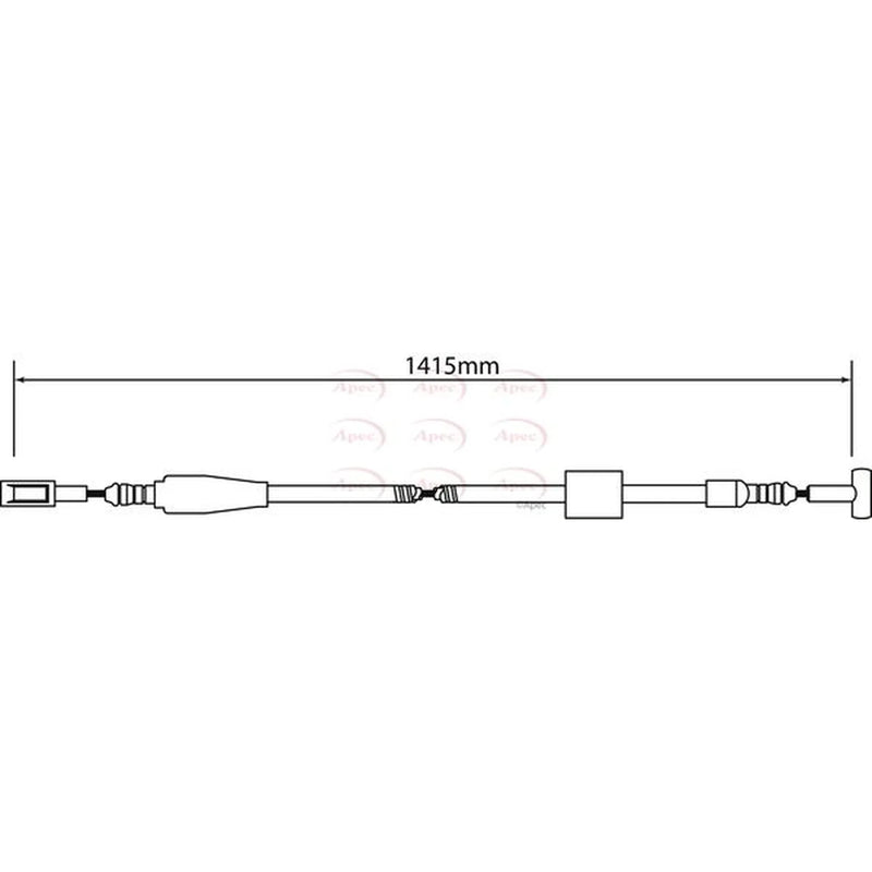 Apec Handbrake Cable Left Rear CAB1243