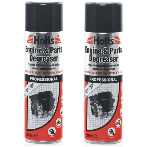 2 x Holts Engine & Parts Degreaser Spray Cleaner Car Grease Dirt Remover 500ml Holts  - Town Parts