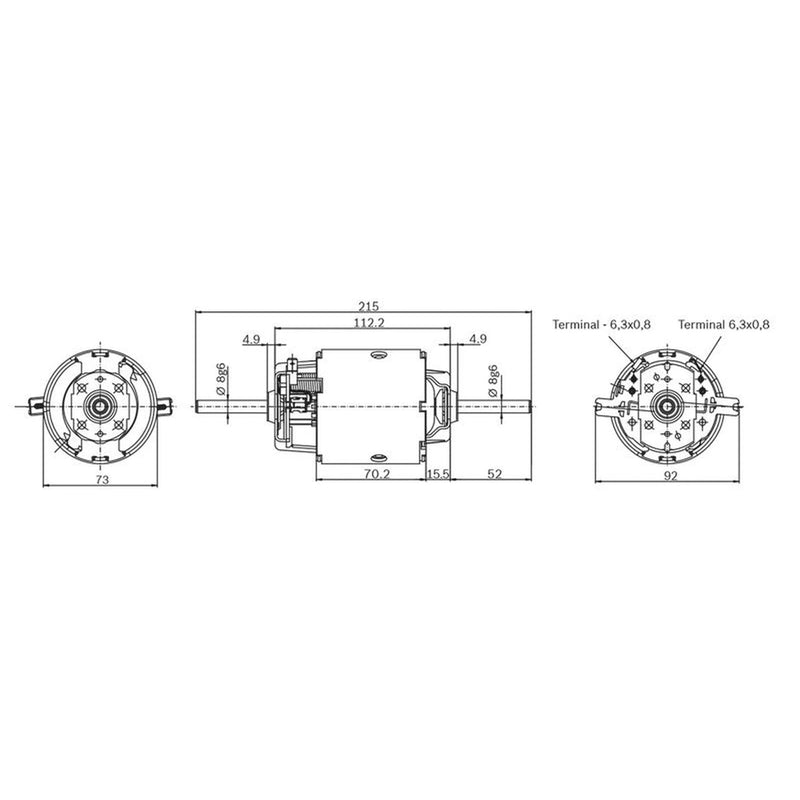 Bosch Blower Motor Electric Fan 0 130 111 042