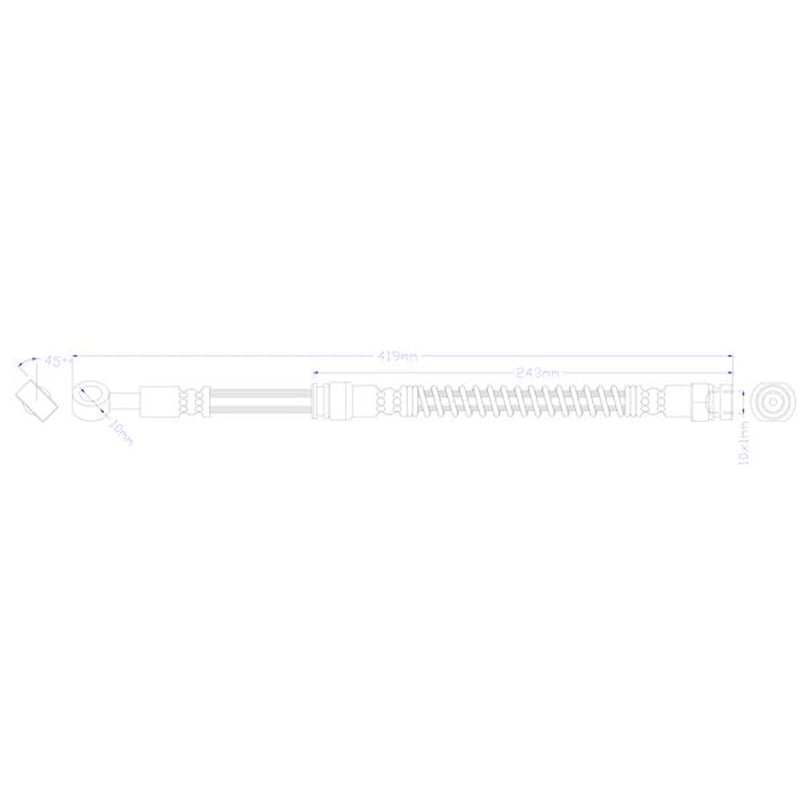 Juratek Brake Hydraulic Hose Line Rear Left JBH1248L
