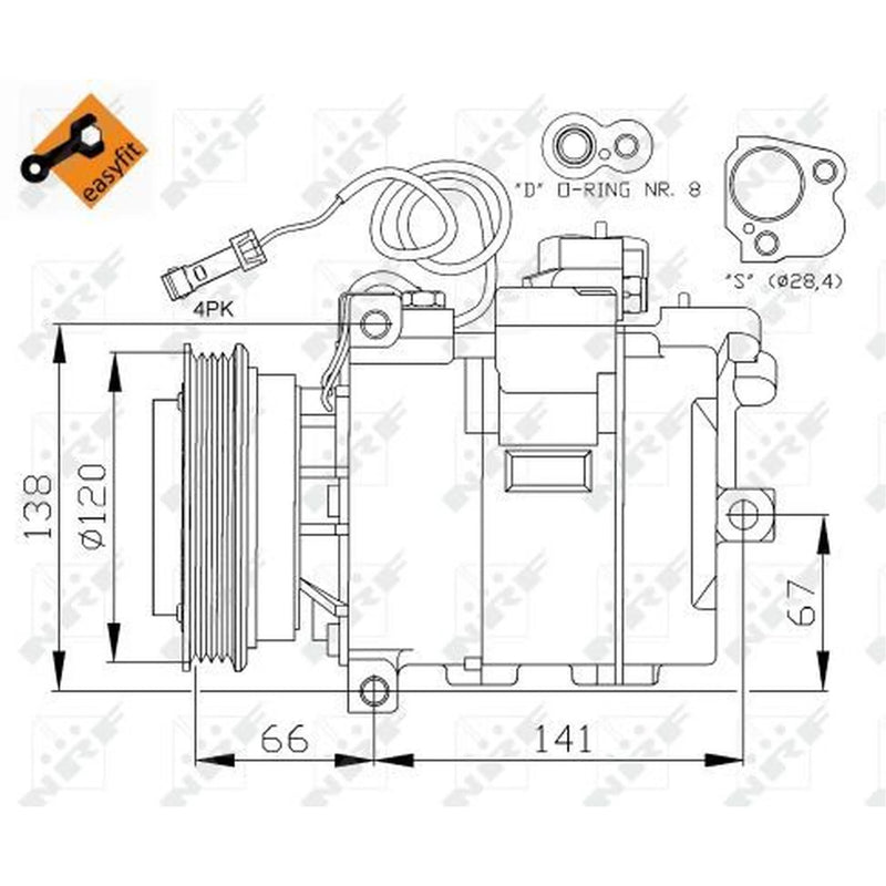 NRF Air Conditioning Compressor 32104