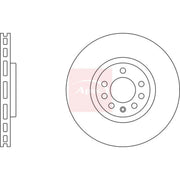 Apec 2 x Vented Front Brake Discs DSK2507