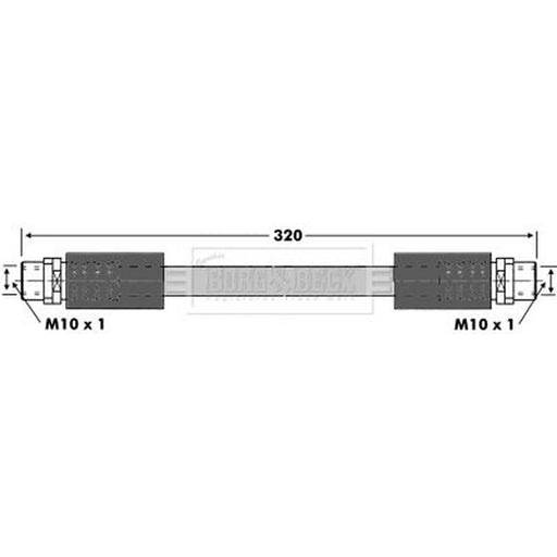 Borg & Beck Brake Hydraulic Hose Line Front Left BBH6875