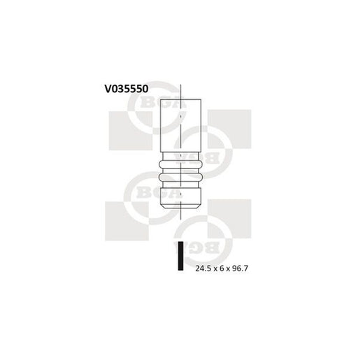 BGA Engine Exhaust Valve 24mm Head V035550