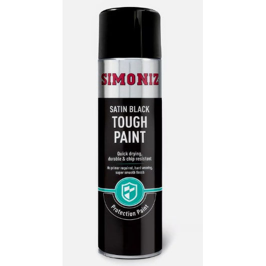 Simoniz Tough Satin Black Aerosol Spray Paint 500ml SIMVHT51D