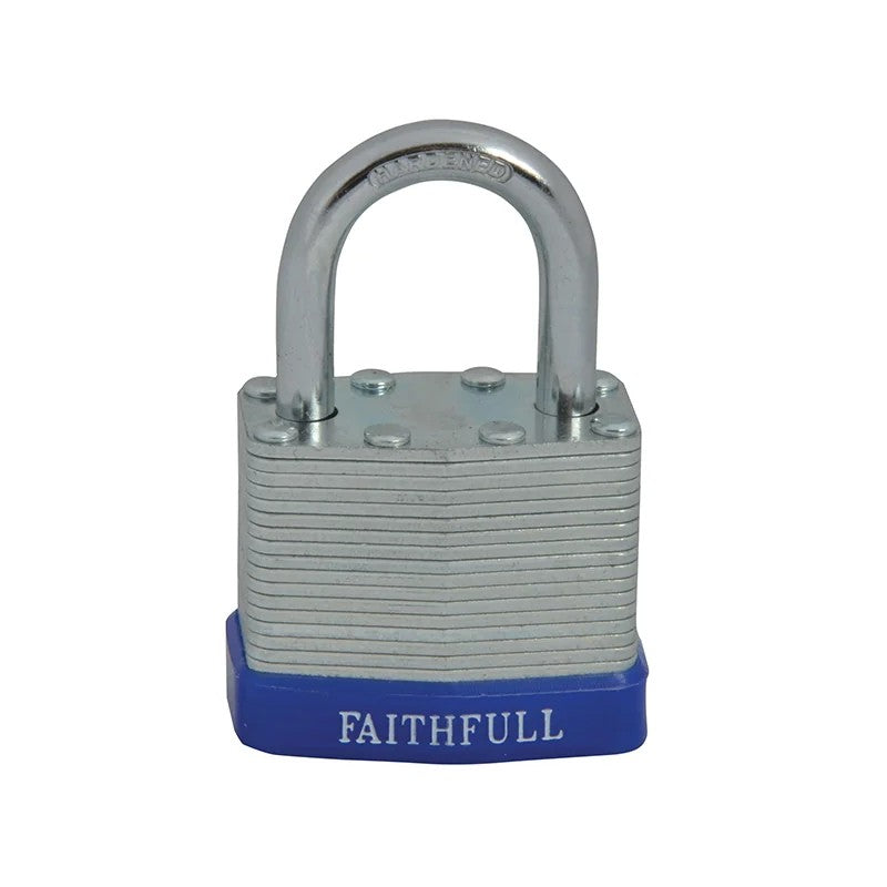 Faithfull Laminated Steel Padlock 3 Keys 30-50mm