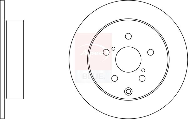 Apec 2 x Brake Disc Set Solid