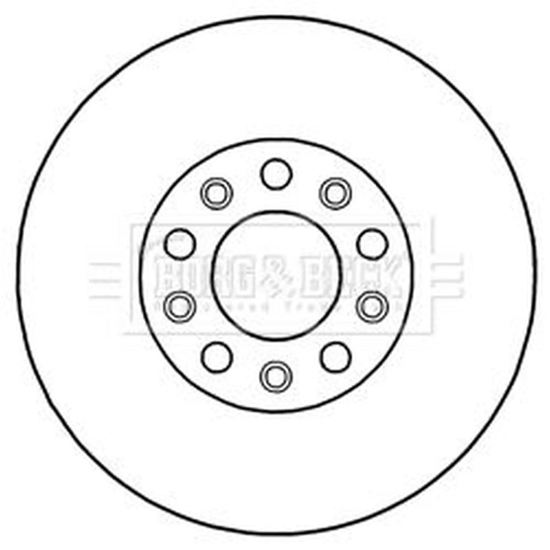 Borg & Beck 2 x Vented Front Brake Discs BBD5205