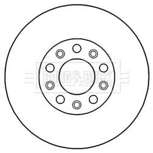 Borg & Beck 2 x Vented Front Brake Discs BBD5205