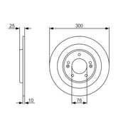 Bosch 2 x Solid Rear Brake Discs 0 986 479 A46