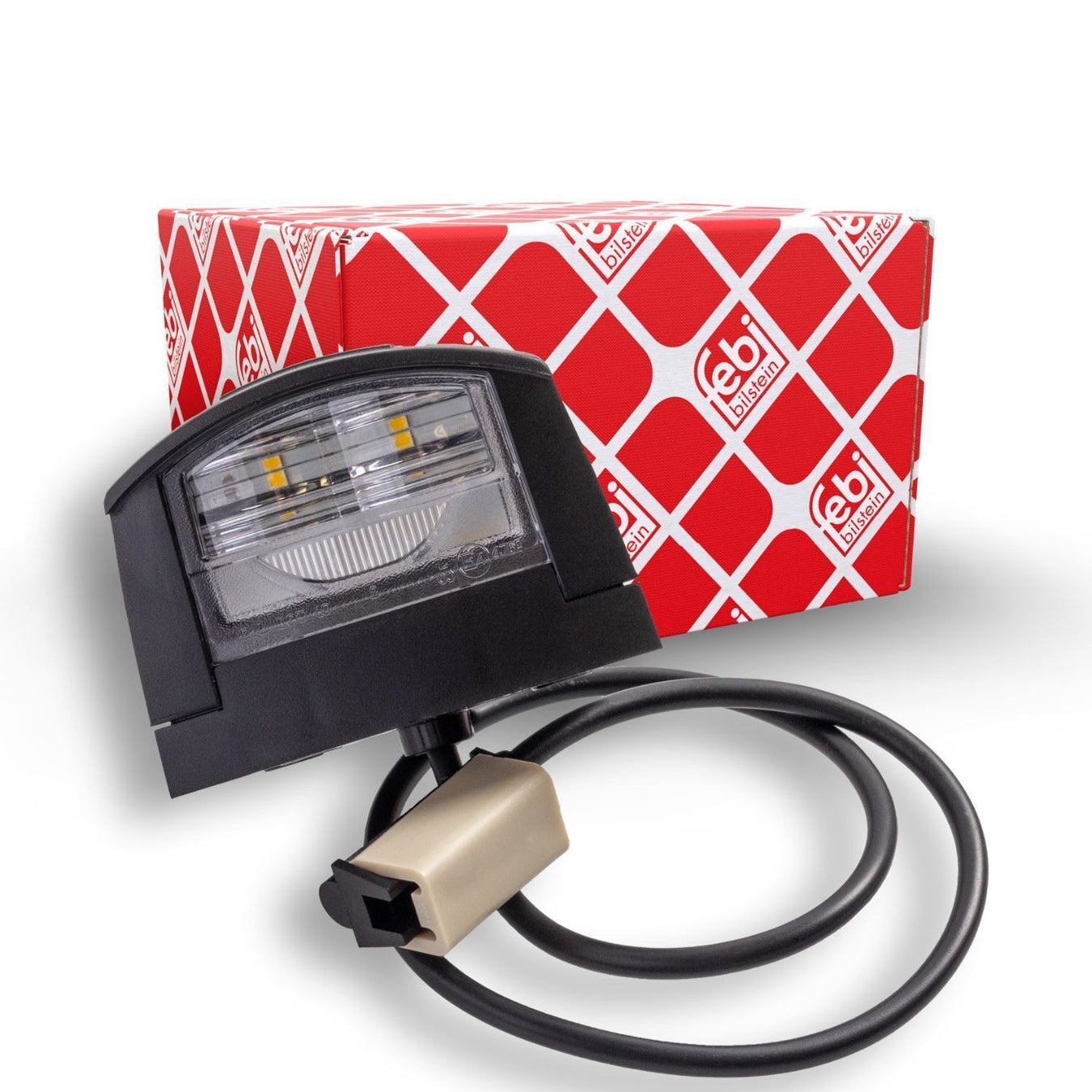 FEBI BILSTEIN Licence Number Plate Light Lamp 53mm Width Fits SCHMITZ CARGOBULL FEBI - Town Parts