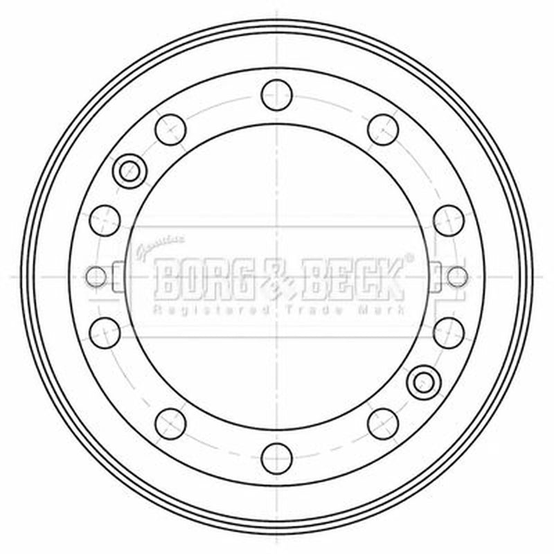 Borg & Beck Brake Drum Assembly Front BBR32575
