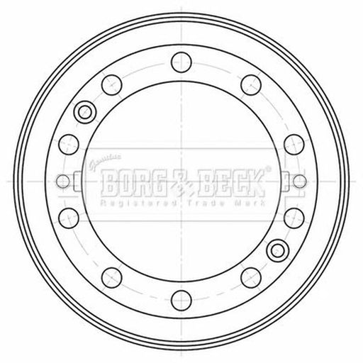Borg & Beck Brake Drum Assembly Front BBR32575