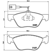 Brembo 4 x Front Brake Pad Set P23077