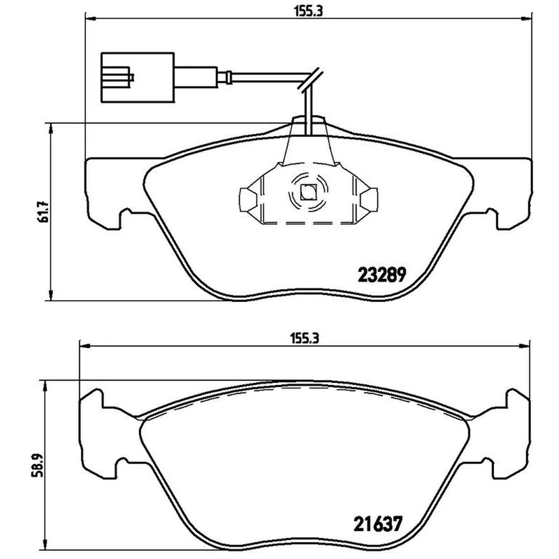 Brembo 4 x Front Brake Pad Set P23077