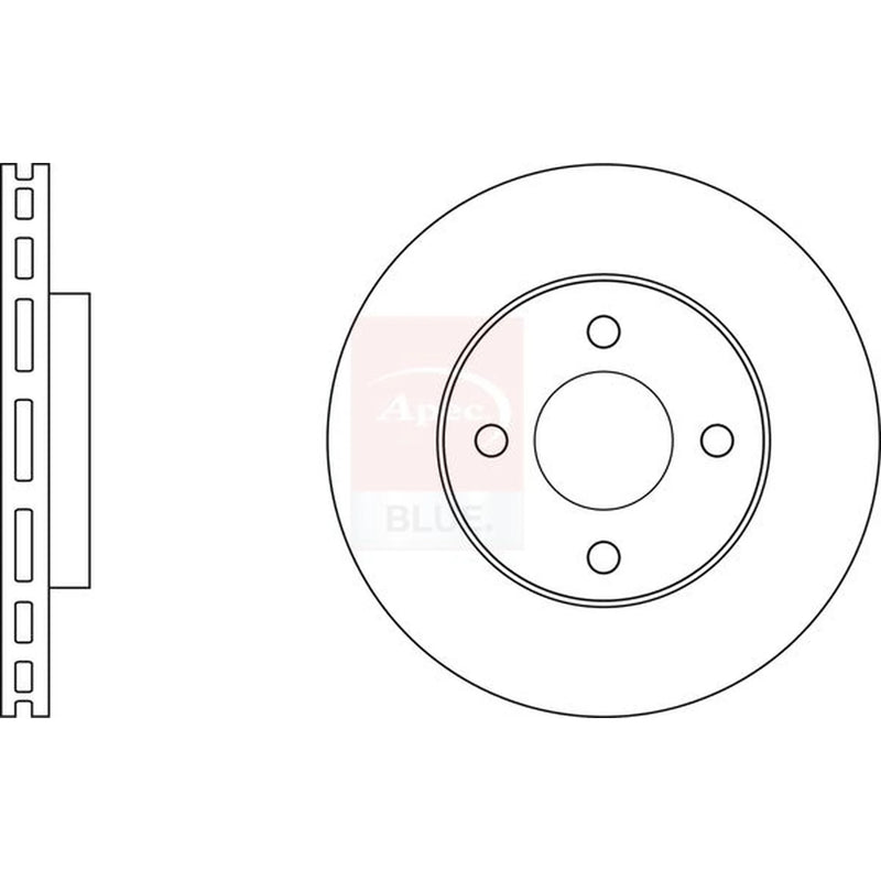 Apec 2 x Vented Front Brake Discs SDK6801