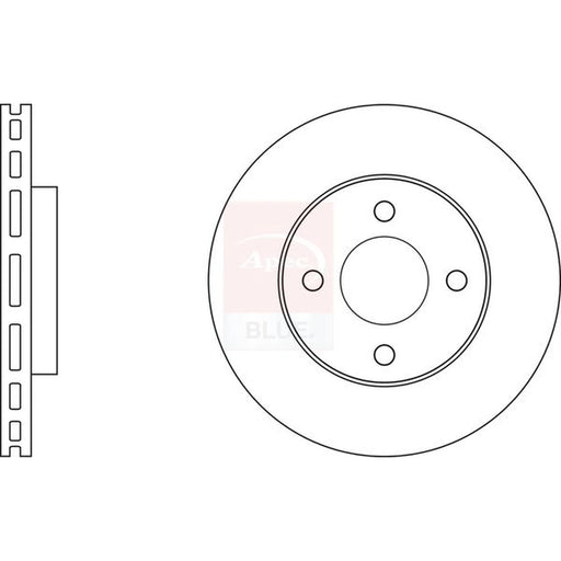 Apec 2 x Vented Front Brake Discs SDK6801