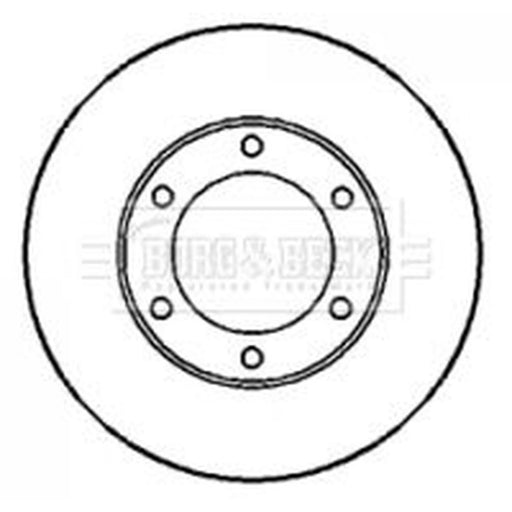 Borg & Beck 2 x Vented Front Brake Discs BBD5029