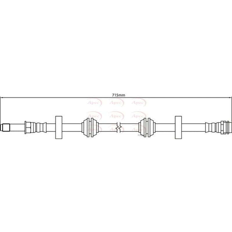 Apec Brake Hydraulic Hose Line Front HOS4172