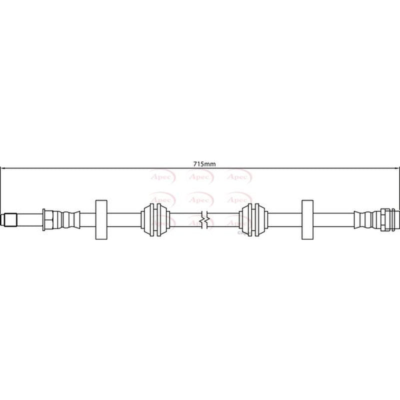 Apec Brake Hydraulic Hose Line Front HOS4172