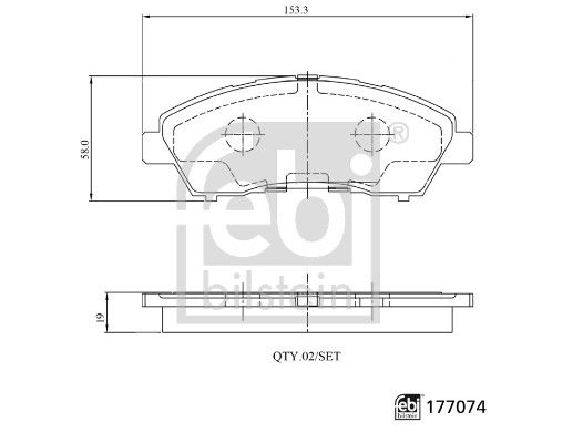 Febi Rear Brake Pad Set