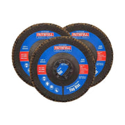 Faithfull Aluminium Oxide Flap Disc 125 x 22mm 80 Grit (3 Pack) - FAIFD12580A3
