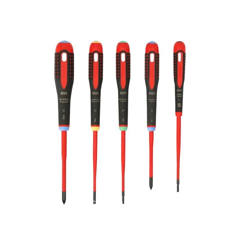 Bahco BE-9872SL ERGO™ VDE Insulated Screwdriver Set, 5 Piece - BE-9872SL