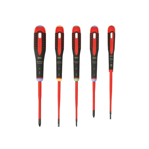 Bahco BE-9872SL ERGO™ VDE Insulated Screwdriver Set, 5 Piece - BE-9872SL