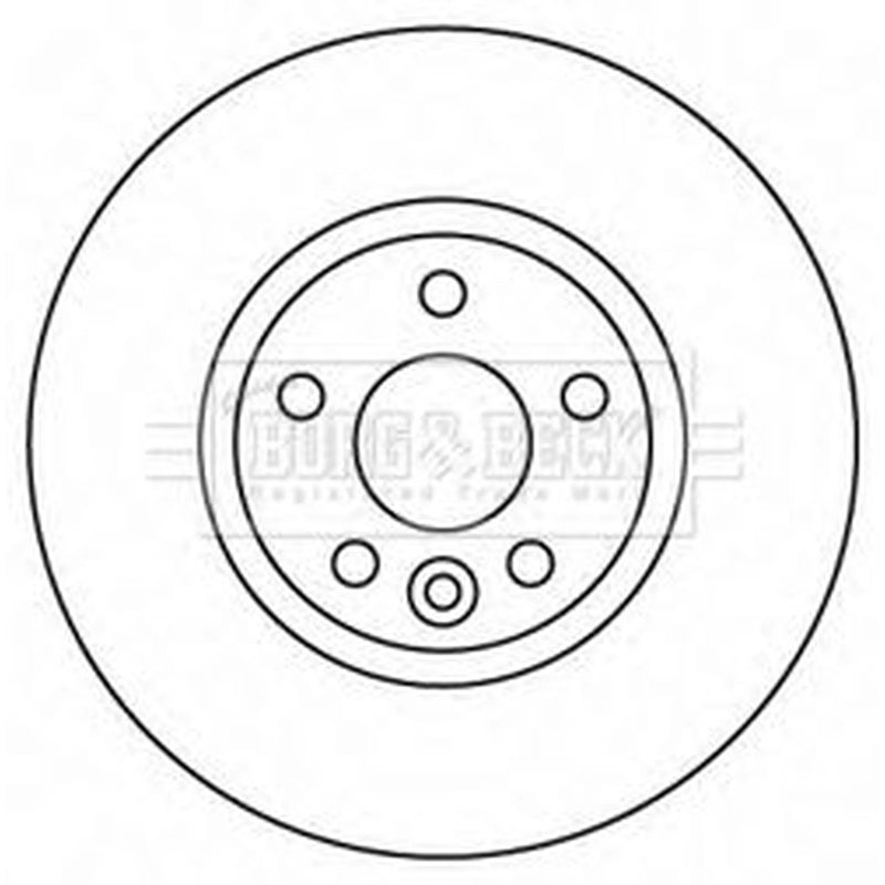 Borg & Beck 2 x Vented Front Brake Discs BBD4567