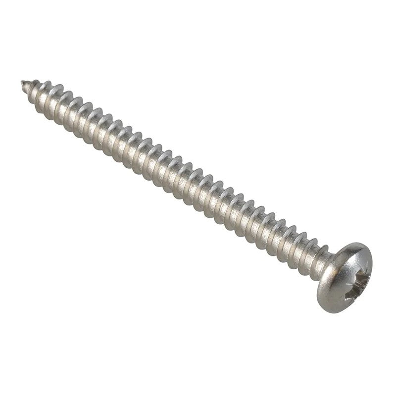 ForgeFix Self-Tapping Screw Pozi Compatible Pan Head SS 2in x 10 ForgePack 8
