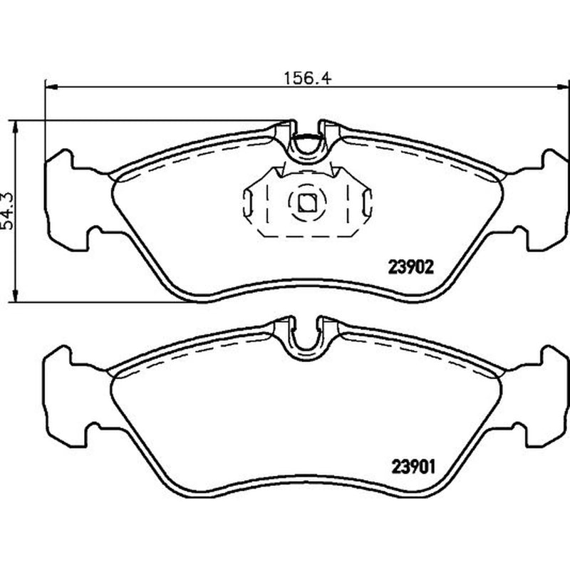 DON Rear Brake Pad Set PCP1654
