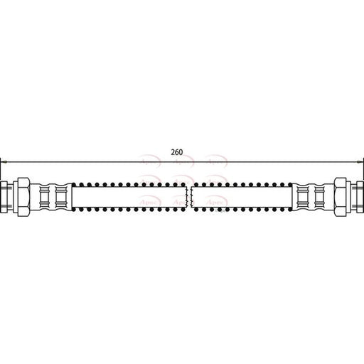 Apec Brake Hydraulic Hose Line Rear Right HOS3444