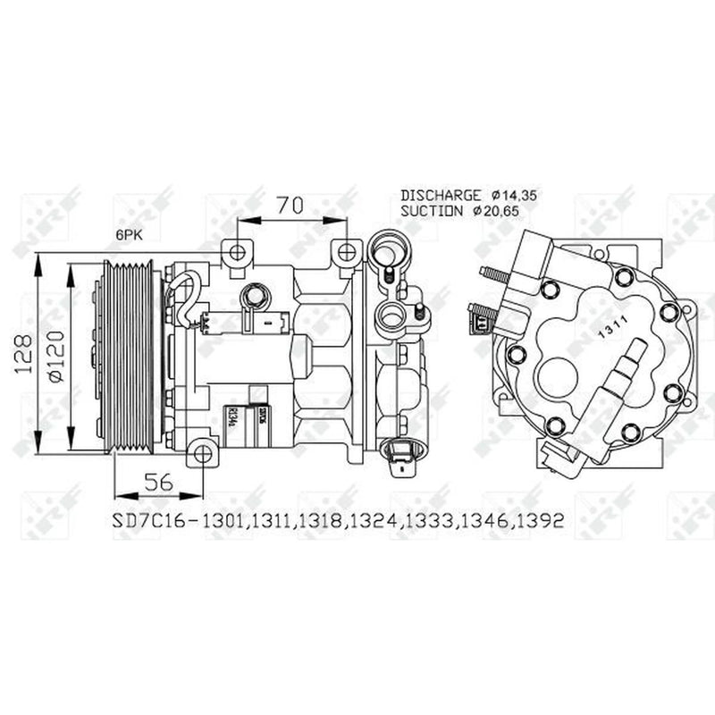 NRF Air Conditioning Compressor 32682