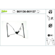 Valeo Electric Window Regulator Lifter Left Front 861136