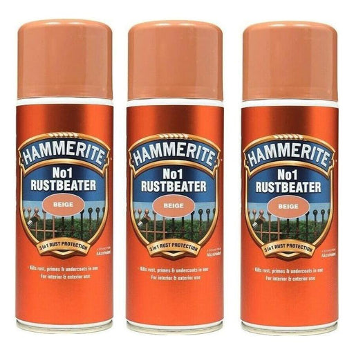 3x Hammerite NO.1 Rust Beater Aerosol Anti Corrosion Protection Spray 400ml Hammerite  - Town Parts