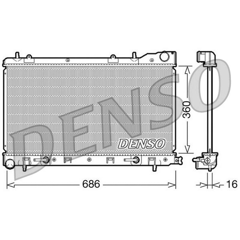 Denso Engine Radiator DRM36001