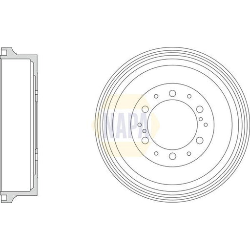 NAPA Brake Drum Assembly Rear NDR1018