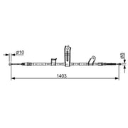 Bosch Handbrake Cable Left Rear 1 987 482 522