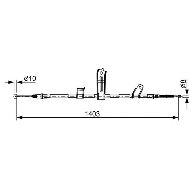 Bosch Handbrake Cable Left Rear 1 987 482 522