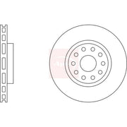 Apec 2 x Vented Front Brake Discs DSK812