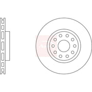 Apec 2 x Vented Front Brake Discs DSK812